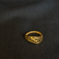 22K Gold Ladies Ring with Interwoven Band Design.