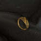 22K Gold Ladies Ring with Interwoven Band Design.