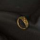 22K Gold Ladies Ring with Interwoven Band Design.