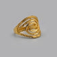 Gents 22K Gold Sunburst Signet Ring | Ornate Radial Etched Band