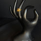 22K Gold Swirl Ring with Gemstone Accents - Modern & Elegant