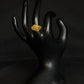 22K Gold Ladies Ring with Striped Textured Band.