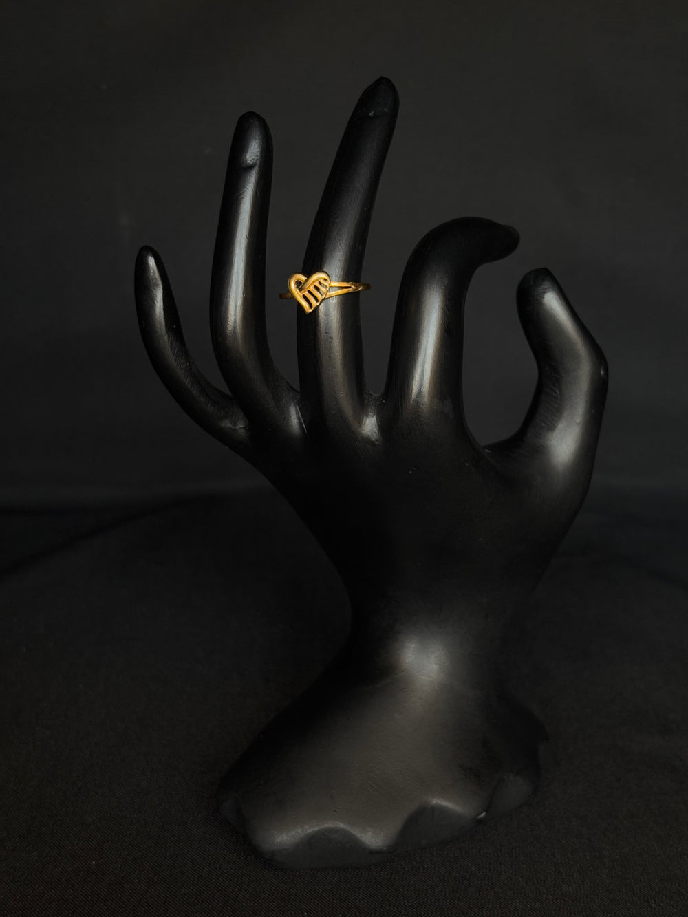 22K Gold Heart Ladies Ring