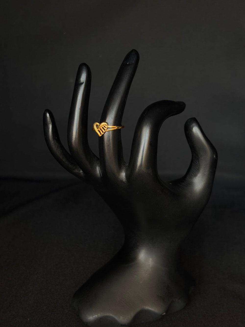 22K Gold Heart Ladies Ring