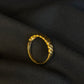 22K Gold Ladies Ring with Twisted Band Design.
