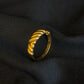 22K Gold Ladies Ring with Twisted Band Design.