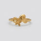 Gents  22K Gold Grid Texture Signet | Modern Architectural Ring