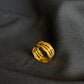 22K Gold Ladies Ring with Openwork Band Design.