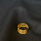22K Gold Ladies Ring with Openwork Band Design.