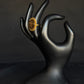 22K Gold Lakshmi Coin Ring with Scalloped Border - Auspicious & Traditional