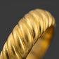 Gents 22K Gold Cross-Hatch Signet | Modern Geometric Textured Ring