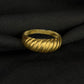 Gents 22K Gold Cross-Hatch Signet | Modern Geometric Textured Ring