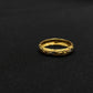 22K Gold Textured Band Ring - Intricate Diamond Cut Design