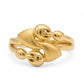 Gents 22K Gold Woven Pattern Ring | Modern Textured Signet Band