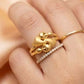 Gents 22K Gold Woven Pattern Ring | Modern Textured Signet Band