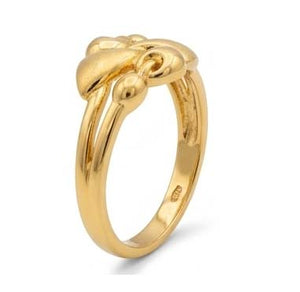 Gents 22K Gold Woven Pattern Ring | Modern Textured Signet Band