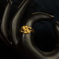 Gents 22K Gold Woven Pattern Ring | Modern Textured Signet Band