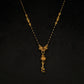 22K Gold and Black Bead Mangalsutra Necklace with Elegant Pendant