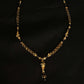 22K Gold and Black Bead Mangalsutra with Intricately Woven Chain and Pendant