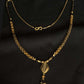 22K Gold Mangalsutra with Unique Woven Chain and Geometric Pendant
