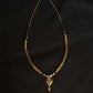 22K Gold Mangalsutra with Unique Woven Chain and Geometric Pendant