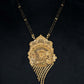 22K Gold Three-Strand Mangalsutra with Grand Floral Pendant