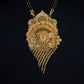 22K Gold Three-Strand Mangalsutra with Grand Floral Pendant