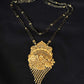 22K Gold Three-Strand Mangalsutra with Grand Floral Pendant