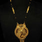 22K Gold Long Mangalsutra with Elaborate Peacock Pendant