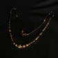 22K Gold and Black Bead Mangalsutra Necklace with Detailed Gold Balls