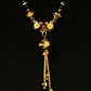 22K Gold and Black Bead Mangalsutra Necklace with Delicate Pendant