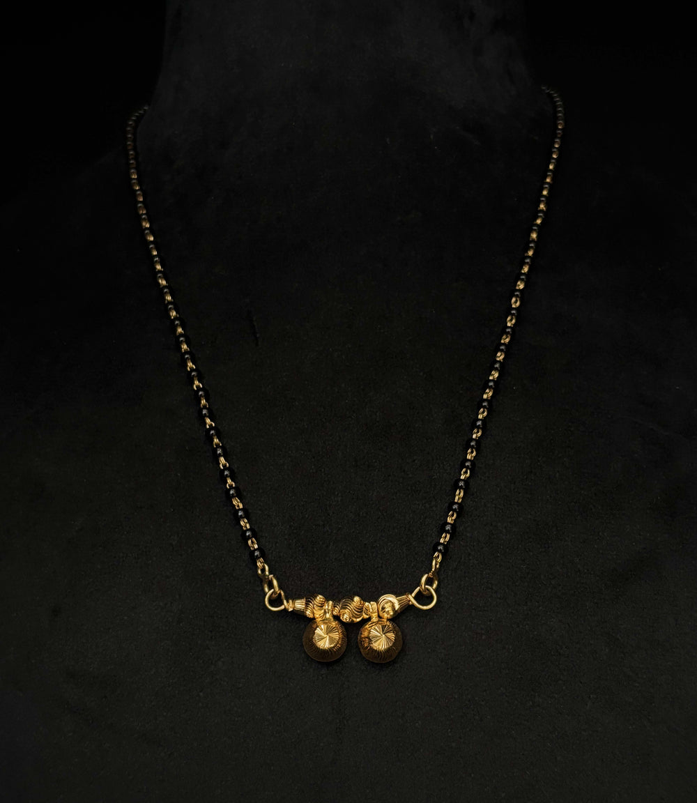 22K Yellow Gold Beaded Mangalsutra