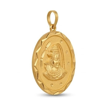 Title:PSJ 22KT Gold Lord Shiva Pendant | Mahadev Spiritual Gold Jewelry