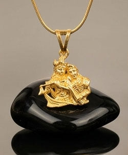 22KT Gold Radha Krishna Pendant | Eternal Love Spiritual Jewelry