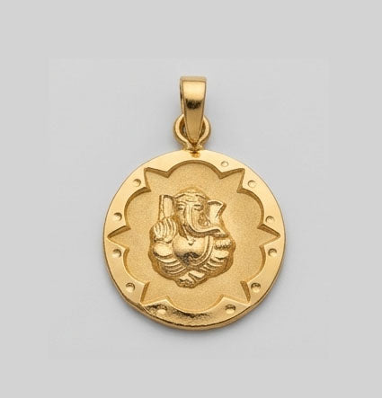 22KT Yellow Gold Khanda Pendant | Sikh Religious Symbol Jewelry