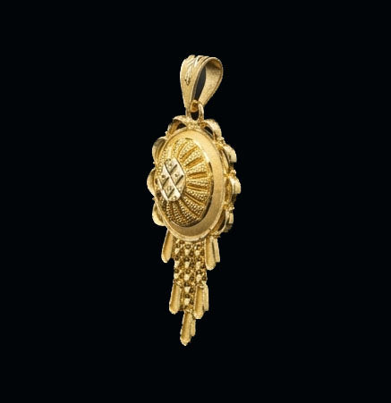 22KT Gold Lord Hanuman Pendant | Bajrangbali Religious Gold Jewelry