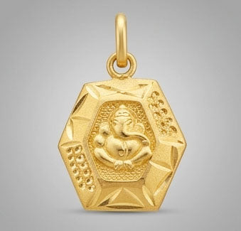 22KT Gold Goddess Lakshmi Pendant | Wealth & Prosperity Religious Jewelry