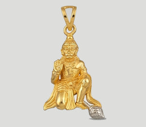 PSJ 22KT Yellow Gold Khanda Pendant | Sikh Religious Symbol Jewelry