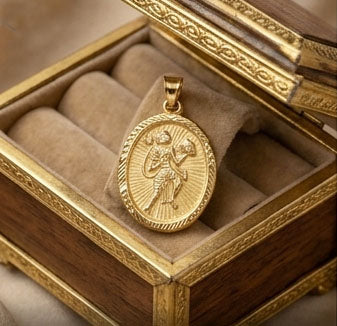 22KT Yellow Gold Lord Krishna Pendant | Divine Flute Krishna Jewelry