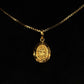 22K Gold Oval Lakshmi Mata Pendant (Without Chain)