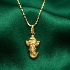 22KT Gold Lord Vithoba Pendant | Panduranga Vitthal Religious Locket