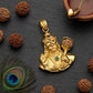 PSJ 22KT Gold Goddess Lakshmi Pendant | Wealth & Prosperity Religious Jewelry