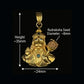 PSJ 22KT Gold Goddess Lakshmi Pendant | Wealth & Prosperity Religious Jewelry