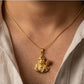 PSJ 22KT Gold Goddess Lakshmi Pendant | Wealth & Prosperity Religious Jewelry