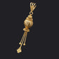 22KT Yellow Gold Lord Krishna Pendant | Divine Flute Krishna Jewelry 22PD36
