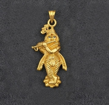 22KT Gold Lord Vithoba Panduranga Pendant | Religious Gold Jewelry