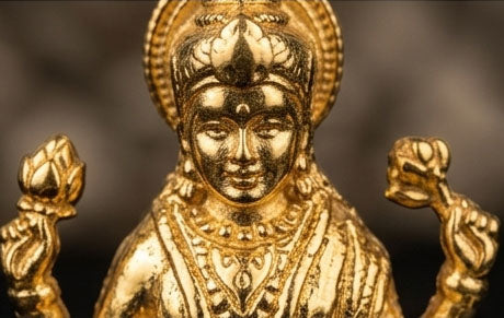 Divine 22KT Yellow Gold Goddess Lakshmi Pendant for Wealth & Prosperity