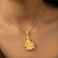 Divine 22KT Yellow Gold Goddess Lakshmi Pendant for Wealth & Prosperity