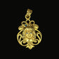 22KT Gold Om Sun Pendant | Spiritual Surya Aum Gold Jewelry