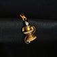 22K Gold Shiva Lingam Pendant with Diamond Accents (Without Chain)
